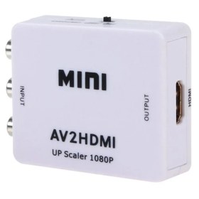 Resim Ti-Mesh Composite Av Cvbs 3Rca To Hdmı Video Converter Adapter Box Upscaler 720P 1080P 