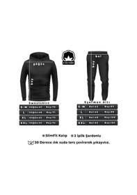 Resim Uyguntarz Unisex Mause Baskılı Eşofman Takımı Siyah 