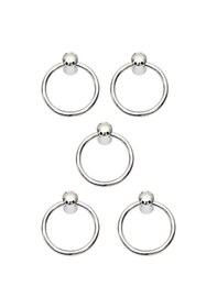 Resim 5 Adet Halka Sarkaç Mobilya Kulbu Seti - Tek Vidalı - 60 Mm Krom Dolap Ve Çekmece Kulpu Krom 