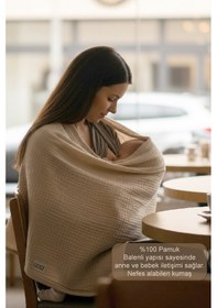 Resim Balenli 2 Katlı Müslin Emzirme Önlüğü - Enönbej 