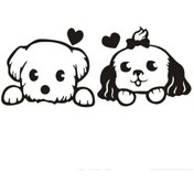 Resim Genel Markalar Köpek Oto Motor Laptop Duvar Folyo Sticker 15x6 cm 