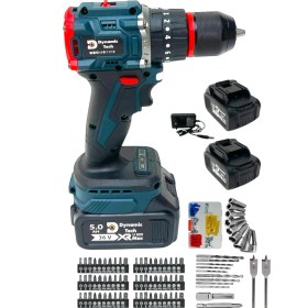 Resim Dynamic Tech Profesyonel Kömürsüz Darbeli Şarjlı Matkap Çelik Mandren Çift Akülü Vidalama Full Setli 