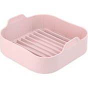 Resim A Satyr 20.5cm Yui / Xiaomi / Philips / Kumtel Uyumlu Air Fryer Kare Silikon Kalıp - Pembe (Yurt Dışından) 