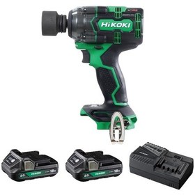 Resim Hikoki WR18DH-2.0 18V/2.0AH 345NM 1/2" Çift Akülü Kömürsüz Şarjlı Darbeli Somun Sıkma Makinesi 
