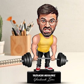 Resim Güçlü Erkek Karikatürlü Biblo 