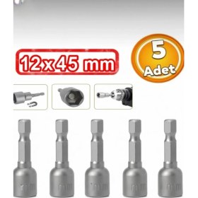 Resim Cmc Tools Manyetik Somun Sıkma Adaptörü Çatı Vidası Sıkma 12 mm (5 Adet) 