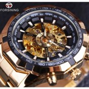 Resim Hanyang Siyah Altın Sıcak Kazanan Lüks Marka Lüks Spor Erkekler Otomatik Mekanik Askeri Izle Erkekler Tam Çelik Paslanmaz Bant Lüks (Yurt Dışından) 