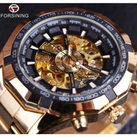 Resim Hanyang Siyah Altın Sıcak Kazanan Lüks Marka Lüks Spor Erkekler Otomatik Mekanik Askeri Izle Erkekler Tam Çelik Paslanmaz Bant Lüks (Yurt Dışından) 