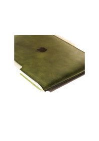 Resim Kişiye Isme Özel Adonis Apple Uyumlu MacBook Air Hakiki Deri Kılıf Yeşil 