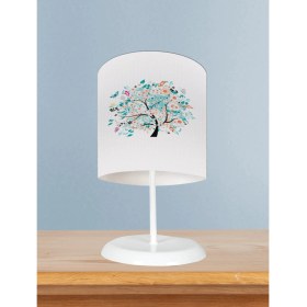 Resim Mekta Home Bebek ve Çocuk Odası Kelebekli Ağaç Desenli Abajur 