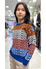 Resim Minimoda Kids Holiday Desenli Kız Kazak 