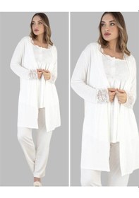 Resim Birolgaye Duchesse 32001 Hamile Lohusa 3 Lü Pijama Sabahlık Tk 