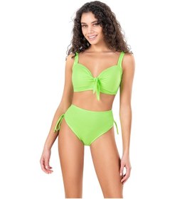 Resim Endeep Kadın Fiyonk Detaylı Yeşil Büyük Beden Bikini Takımı 