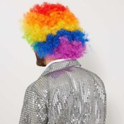 Resim NessiWorld Rengarenk Kıvırcık Afro Bonus Peruk 