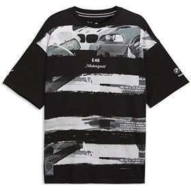 Resim Puma Bmw Mms Lifestyle Tee Erkek Günlük Tişört 63480601 Siyah Siyah 