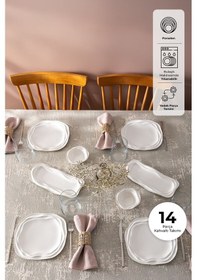 Resim Emsan Royal 14 Parça 6 Kişilik Kahvaltı Takımı Beyaz 