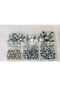 Resim Fiberli Somun Seti 220 Parça Organizer Kutulu 