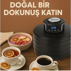 Resim Vicoa VFD-1205 Meyve Kurutma Makinesi - Zaman Ayarlı Sebze, Meyve ve Et Kurutucu 