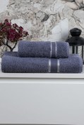 Resim %100 Pamuk 2 Parça Kadın\u002FErkek Banyo Duş Hamam Havlu Seti 90x150 Cm 