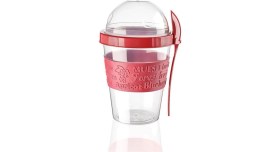 Resim Titiz Take And Go Hazneli Yoğurt Kabı - Fuşya 