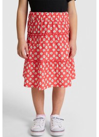Resim U.s. Polo Assn. Kız Çocuk Kırmızı Etek Örme 50325669-vr213 Rısk Red 