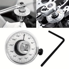 Resim 1pc Profesyonel 1/2 İnç Sürücü Mekanik Tork Anahtarı 360° Ayarlanabilir Açı Göstergesi, Metal Malzeme, Elektrik Gerektirmez - Otomotiv ve Denizcilik Tork Ölçer Alet Seti 