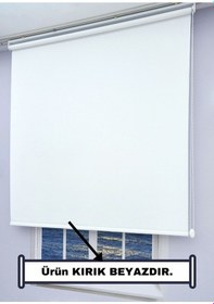 Resim Stor Zebra Güneşlik Perde - Ekru/açık Krem - Mat Kalın Kumaş - Düz/eteksiz - Alüminyum Kasa&boru Beyaz 