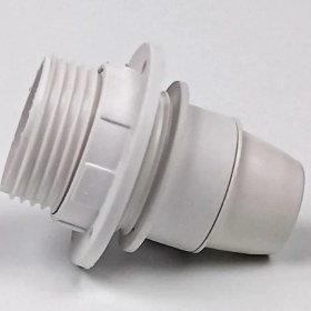Resim Dekoratif Plastik E-14 Yarım Dişli Halkalı Duy Beyaz (2 Adet) 