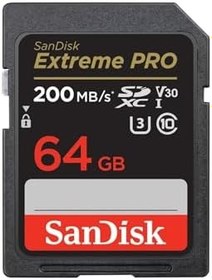 Resim SanDisk Extreme Pro 64gb Sd Kart Okuma Hızı: 200 Mb/s 