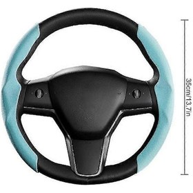 Resim Kolay Kurulumlu Anti-kürk Spor Direksiyon Simidi Kılıfları, Yumuşak Süet, Kolay Temizlenir 