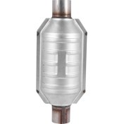 Resim Internet Giriş/çıkış Evrensel Katalitik Konvertör, O2 Bağlantı Noktası ve Isı Kalkanı ile 53004 Araba Paslanmaz Çelik Katalitik Konvertör (Yurt Dışından) 