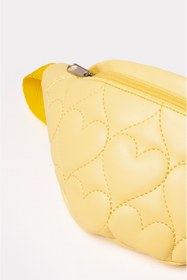 Resim ICONE BAG Icone Çocuk Kalp Kapitone Detaylı Bel Çantası Sarı 
