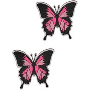 Resim REMSATİC Ütü Ile Yapışan Arma - Patch - Kelebek Modeli Pembe (7,5cm X 7,5cm) 2 Adet 