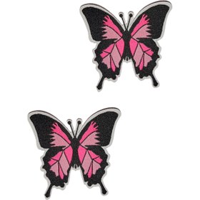 Resim REMSATİC Ütü Ile Yapışan Arma - Patch - Kelebek Modeli Pembe (7,5cm X 7,5cm) 2 Adet 