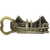 Resim Mimari Peyzaj Metal Manyetik Buzdolabı Çıkartmaları Ev Dekorasyonu Altın Kapı Köprüsü 