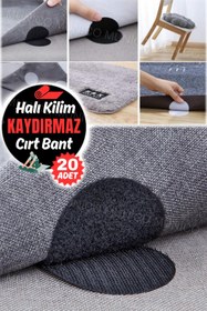 Resim Munico 20 Adet Halı Bant Kilim Tutucu Halıyı Kanepeyi Çarşafları Yerinde Sabitleyin Çırtçırt Bantları Siyah 
