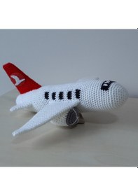 Resim Amigurumi Uçak Örgü Oyuncak 