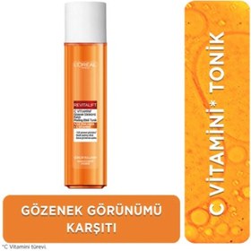 Resim L'ORÉAL PARİS REVİTALİFT C VİTAMİNİ GÖZENEK GÖRÜNÜMÜ KARŞITI PEELİNG ETKİLİ TONİK 180 ML 