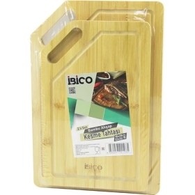 Resim Go İthalat 2pcs Setkırık Kenarlı - Oval Delikli Ahşap Bambu Kesim Panosu - Kesme Tahtası 18X28X1CM--22X32X1CM (784) 