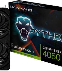 Resim gainward GeForce RTX4060 Python II 8GB GDDR6 128 Bit DLSS 3 Ekran Kartı 