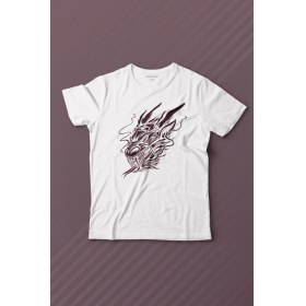 Resim Kendim Seçtim Dragon Japanese Ejder Japon Baskılı Çocuk T-Shirt 