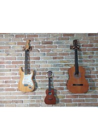 Resim Donizetti Gitar Duvar Askısı Standı Aparatı Ahsap Tasarım Natural 