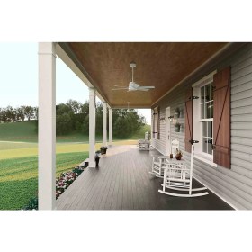 Resim Kennicott Taze Beyaz - 112 Cm. Uzaktan Kumandalı Nemli Dış Mekan Tavan Vantilatörü 