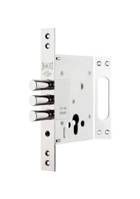 Resim Kale 257 Plus Çelik Kapı Emniyet Kilidi - Krom Gm Nikel Silindirli 