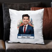 Resim Karikatürlü En Yakışıklı Borsacı Yastık 