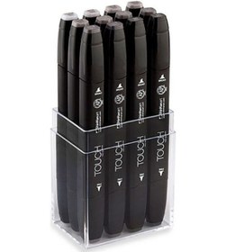 Resim Touch Twin Marker Seti 12 Renk Sıcak Griler 