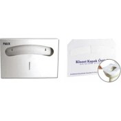 Resim Geseus Klozet Kapak Örtüsü + Palex Çelik Klozet Kapak Örtü Dispenseri İkili SET-3802-2 