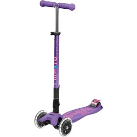 Resim Micro Maxi Micro Deluxe Led Foldable Purple Unisex Çocuk Mor Scooter 