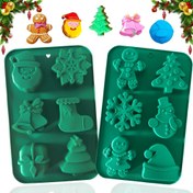 Resim Noel Silikon Kalıp Seti, Düzensiz Şekiller, El Yapımı Sabun, Mum, Reçine El Sanatları için Santa, Ağaç, Çorap, Kar Tanecikleri Tasarımları 