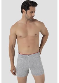 Resim Arma Yıldız Erkek Renkli Düğmeli Boxer 3'lü Paket %100 Pamuklu Penye Çok Renkli 